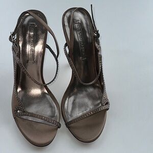 BCBGMaxAzria Women's Brown Embellished Heels